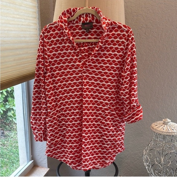 Forcynthia Beachwear Coverup in Orange and White Size Large - Picture 1 of 6